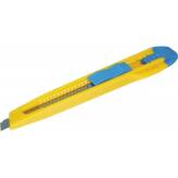 Nóż biurowy DONAU 9mm plastikowy z blokadą niebiesko-żółty
