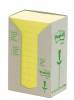 Bloczek samoprzylepny ekologiczny POST-IT® 38x51mm, 24x100 kart., żółty