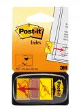 Zakładki indeksujące POST-IT® z nadrukiem „ręka+ołówek”, PP, 25x43mm, 50 kart.